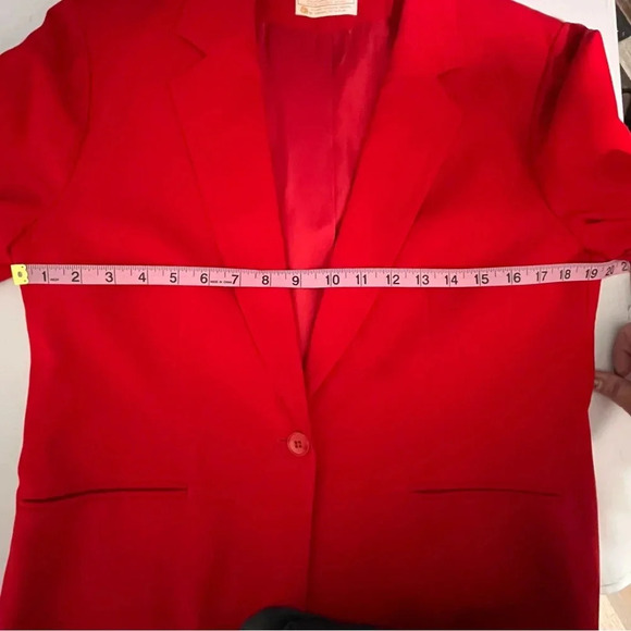 Pendleton 100% pure virgin wool 1970's vintage  red blazer made in USA - Picture 7 of 13